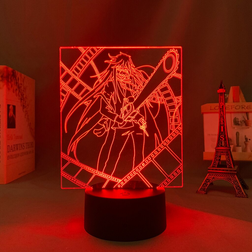 Black Butler Led Light Grell Sutcliff 3D Lamp