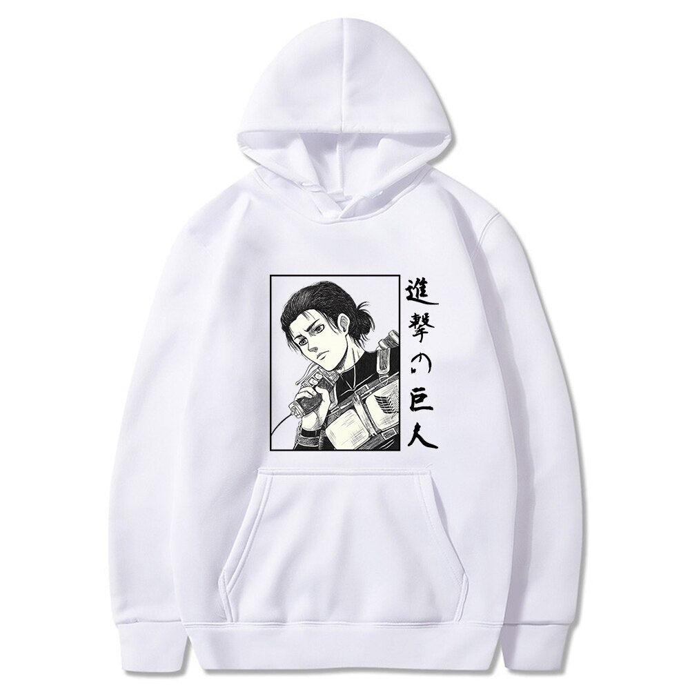 Anime Attack On Titan Eren Yeager Print Hoodies