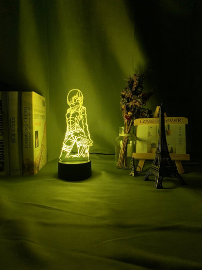 Attack on Titan Mikasa Ackerman 3D Lamp