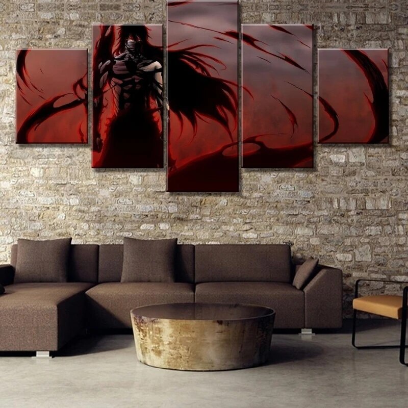 5 Pieces Bleach Wall Art Canvas