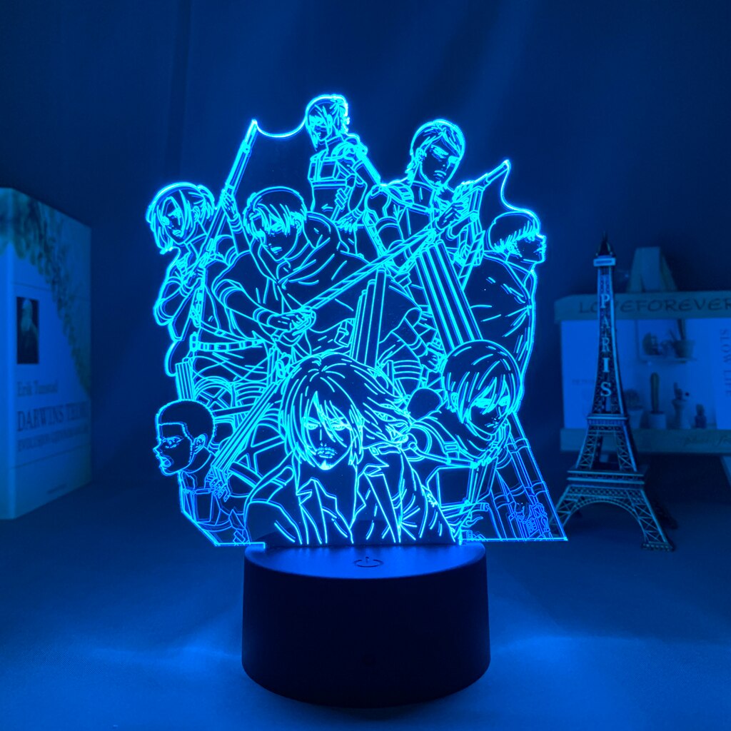 Attack on Titan Group 3D Lamp