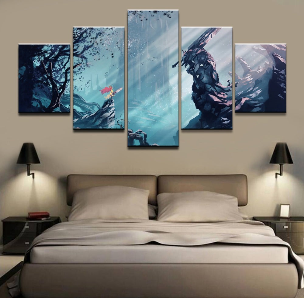 5 Piece Berserk Wall Art Canvas