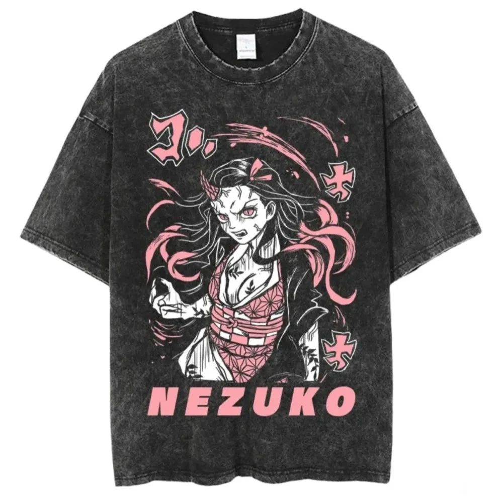 New Demon Slayer Vintage Washed T-Shirt