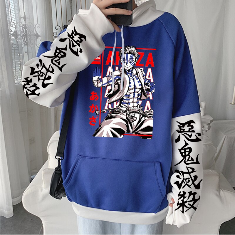 Demon Slayer Akaza Fighting Hoodies