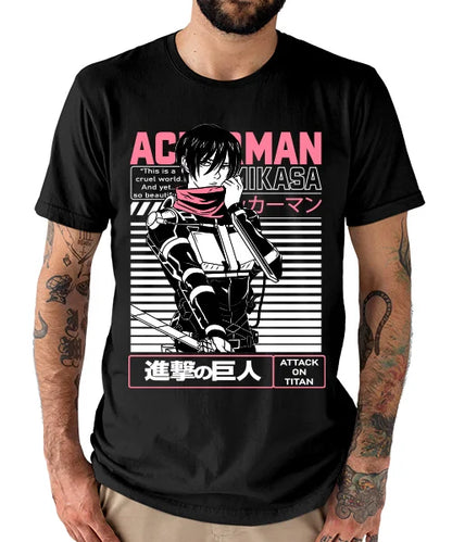 Attack on Titan Mikasa Ackerman Batalla Final T-Shirt