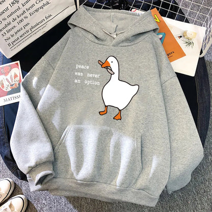 Peace Was Never An Option Goose Printing Hoodies