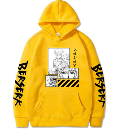 Japanese Harajuku Berserk Anime Print Hoodies