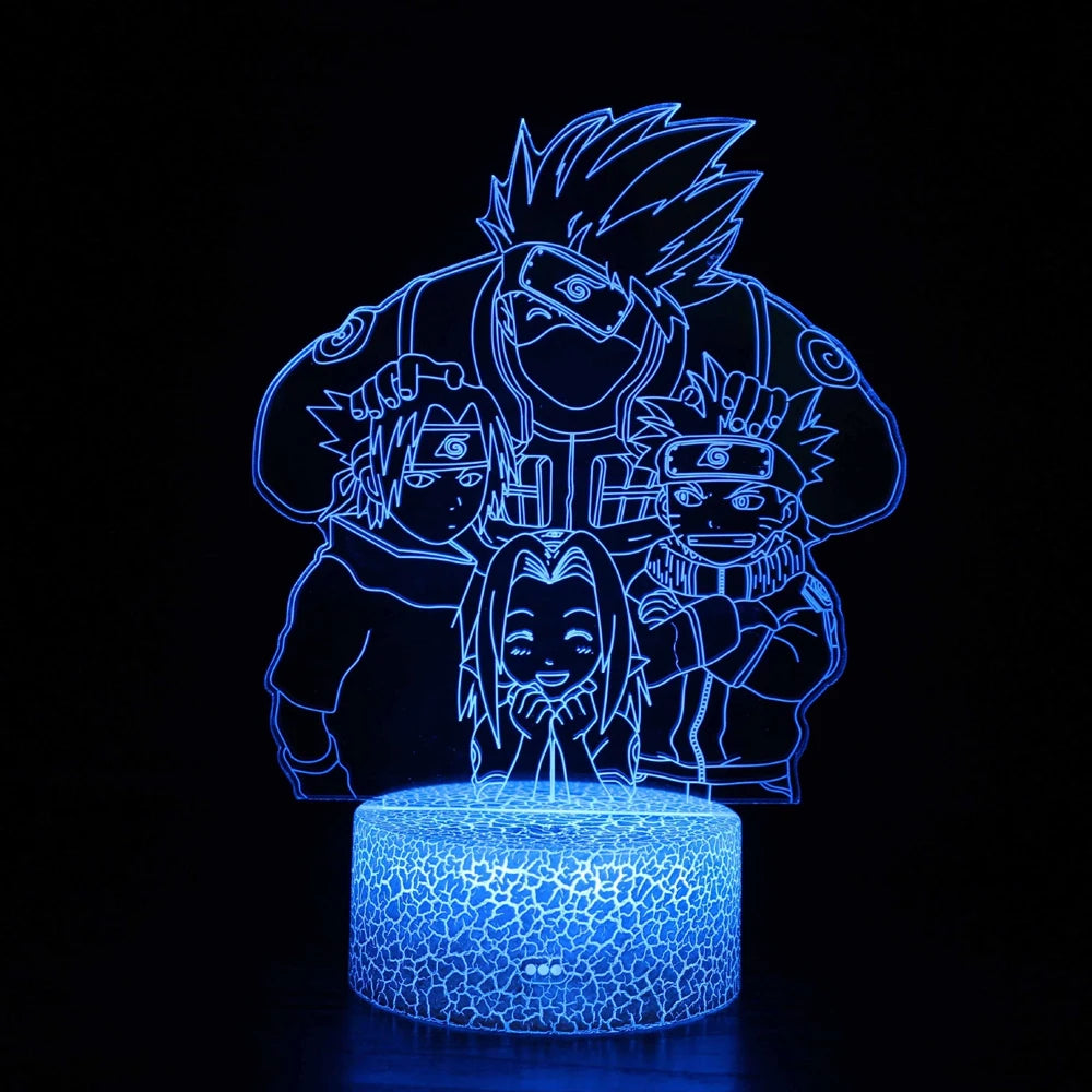 Naruto Uzumaki Akatsuki Kakashi Hatake 3D Table Lamp