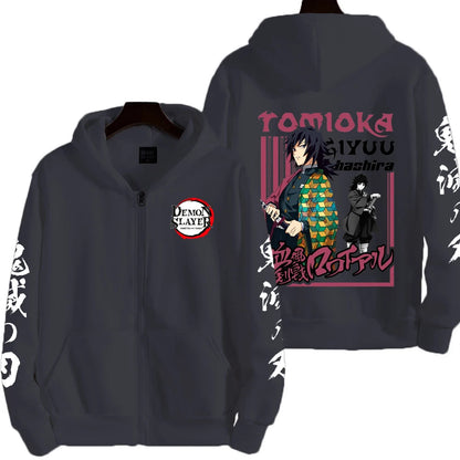 Tomioka Giyuu Demon Slayer Zip Up Hoodie