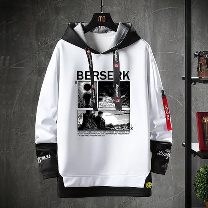 Anime Berserk Patchwork Print Hooded