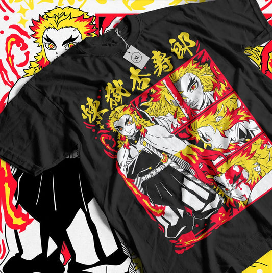 Kyojuro Rengoku Kimetsu no Yaiba Anime Demon Slayer T-Shirt