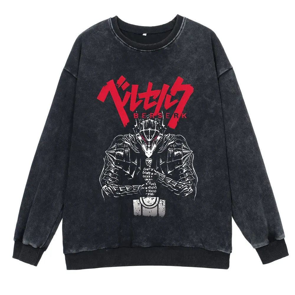 Berserk Retro Washed Sweatshirts