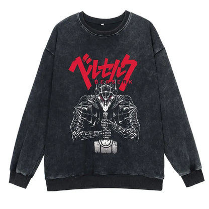 Berserk Retro Washed Sweatshirts