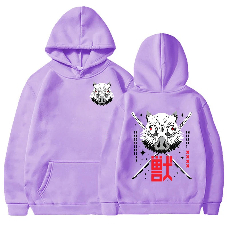 Demon Slayer Hashibira Inosuke Printed Hoodies