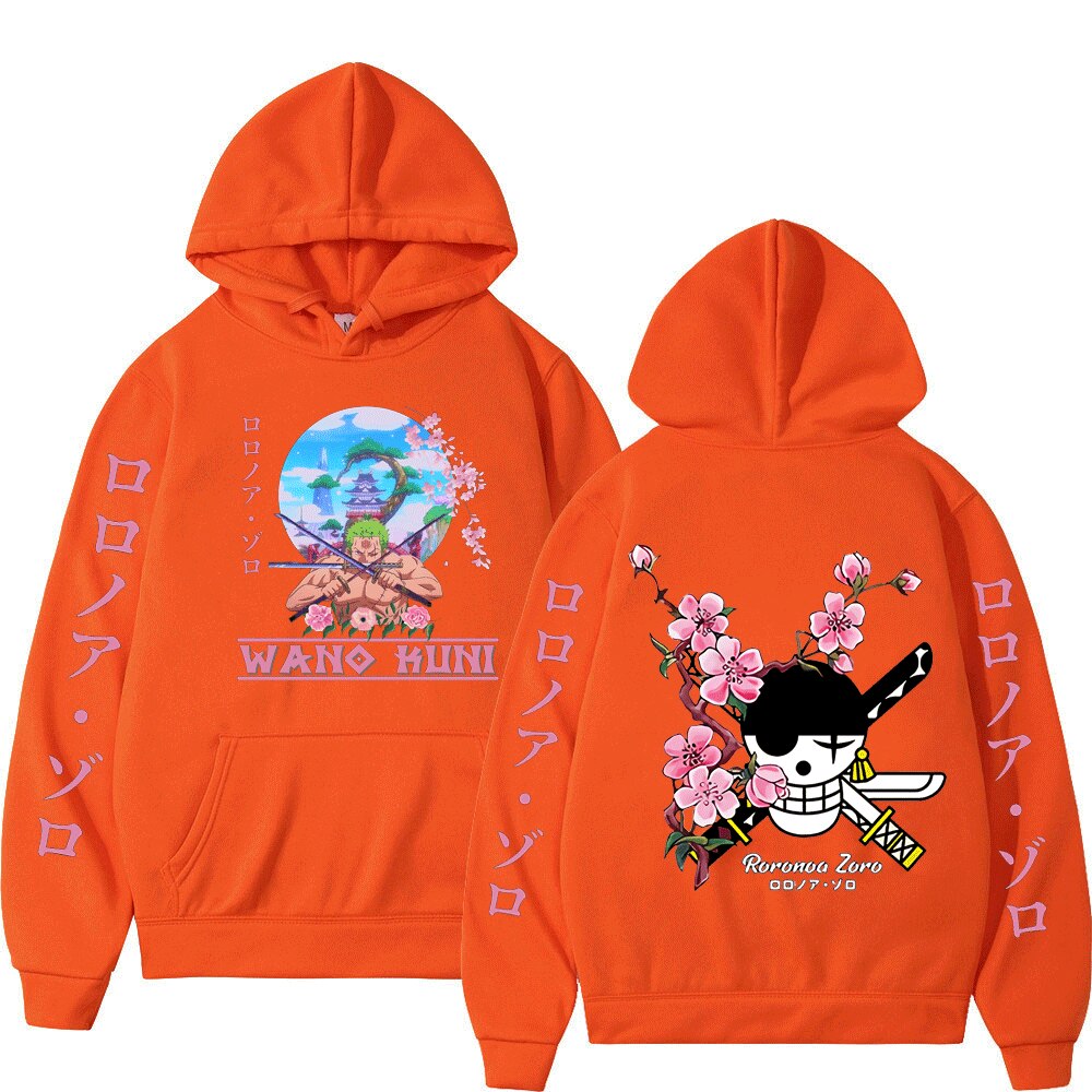 Roronoa Zoro Print Hoodie