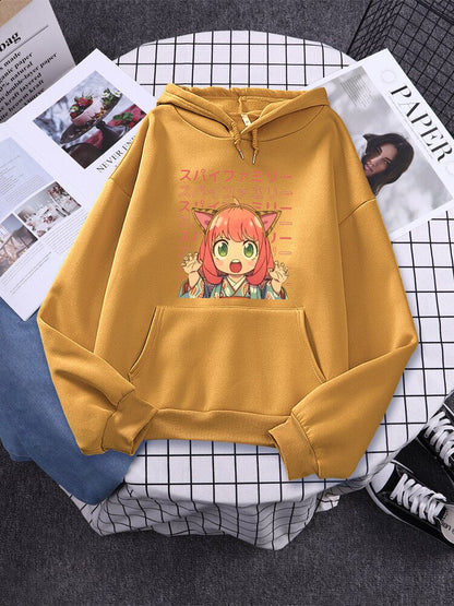 Spy X Family Art Anya Kawaii Print Hoodies