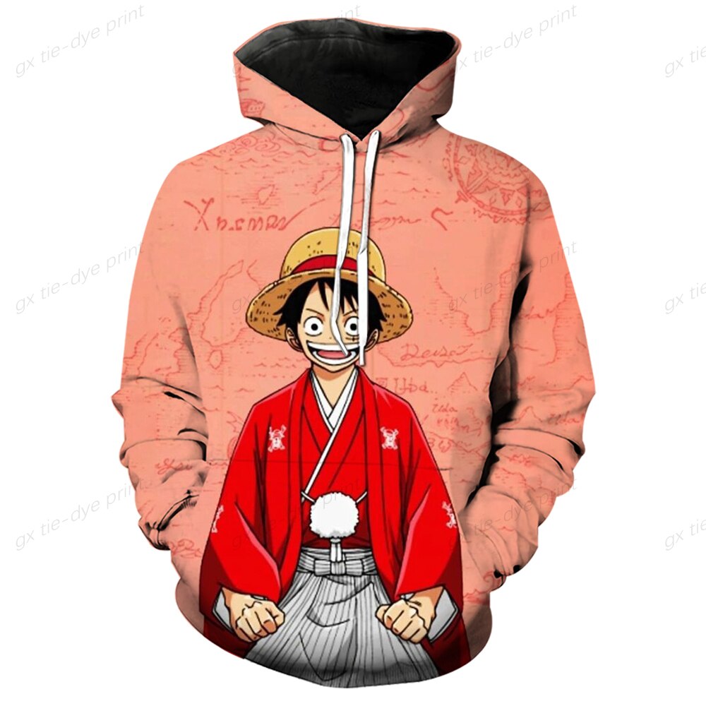 One Piece Luffy 3D Printed Hoodies