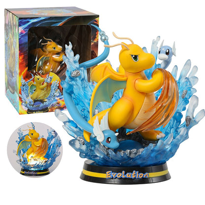 Pokemon Evolution Raichu Pikachu Pichu Light Up Statue Figure