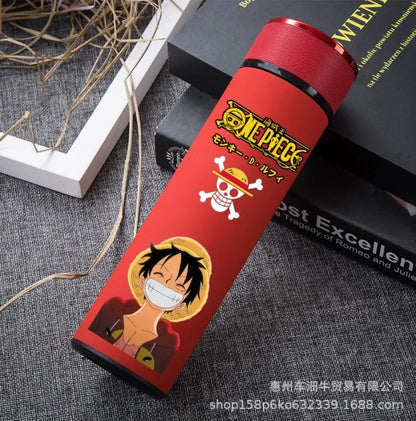 One Piece Stainless Steel Luffy Roronoa Zoro Action Water Bottle