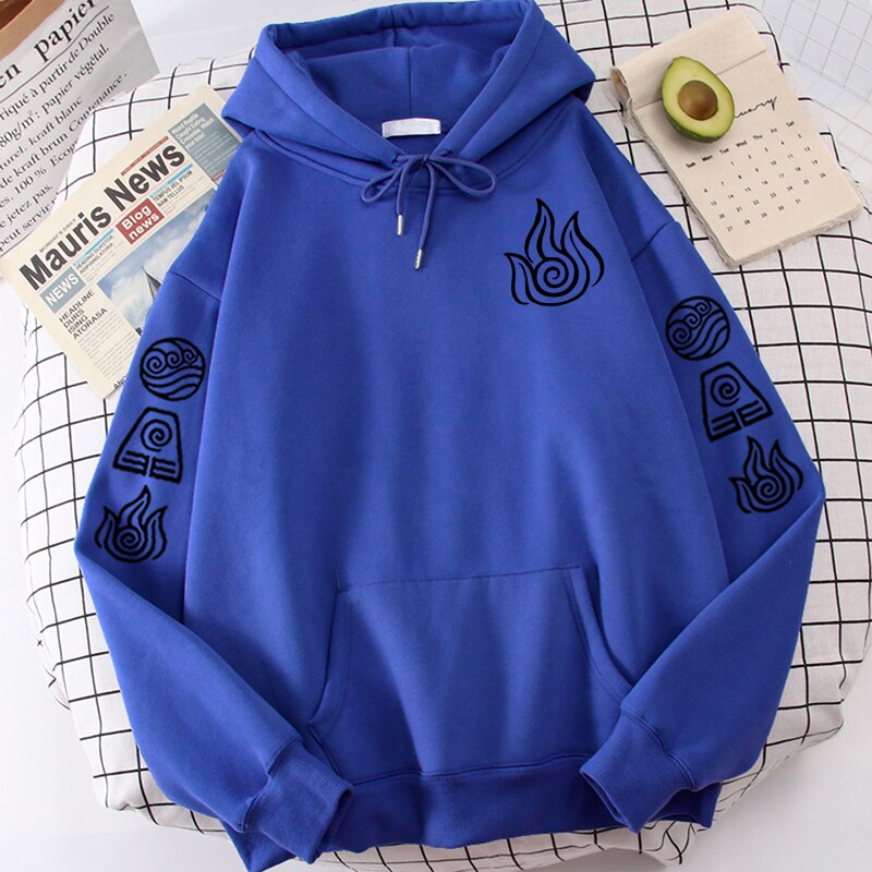 Avatar The Last Airbender Water Air Fire Earth Print Hoodie