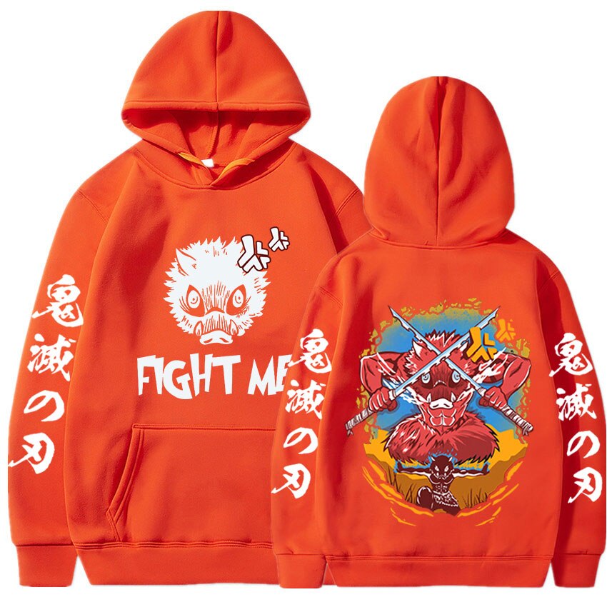 Demon Slayer Funny Boar Head Inosuke Hoodie