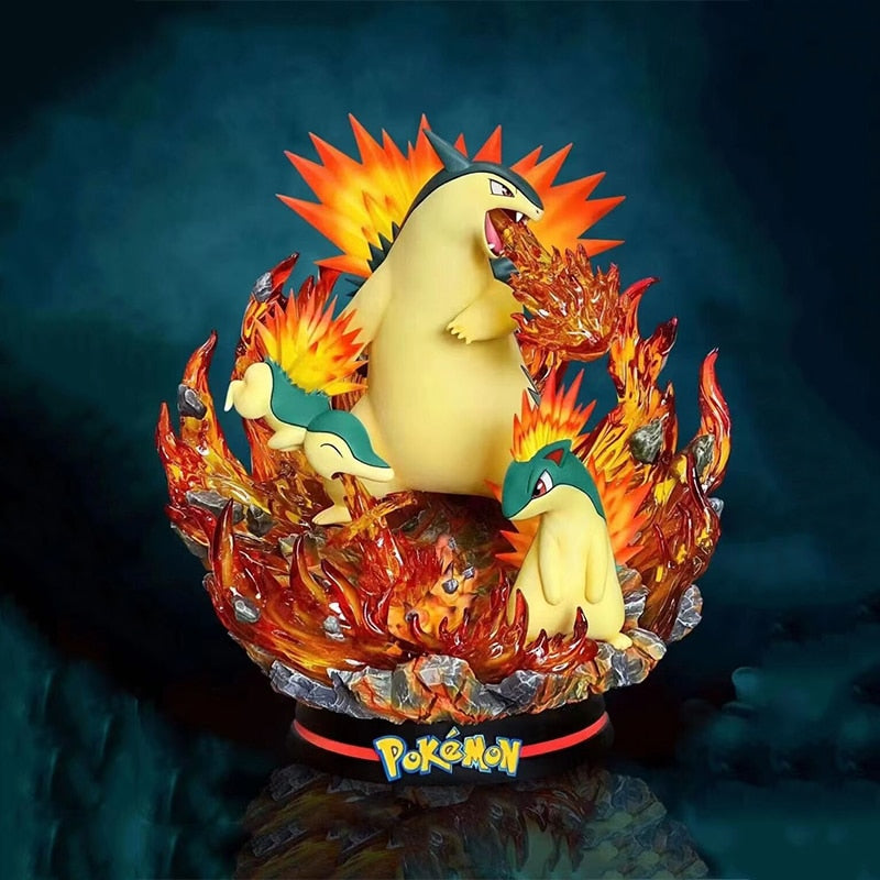 Pokemon Evolution Cyndaquil Battle Model Figure