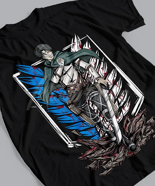 Attack on Titan Capitán Levi Honor Batalla Final T-Shirt