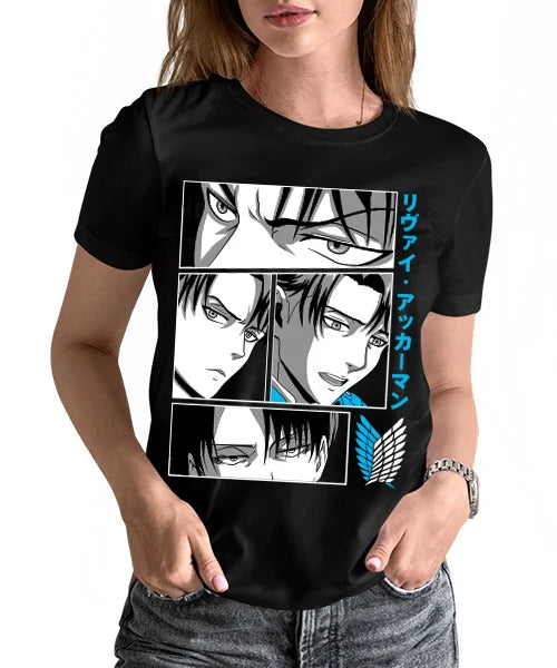 Attack on Titan Capitán Leviexpresiones T-Shirt