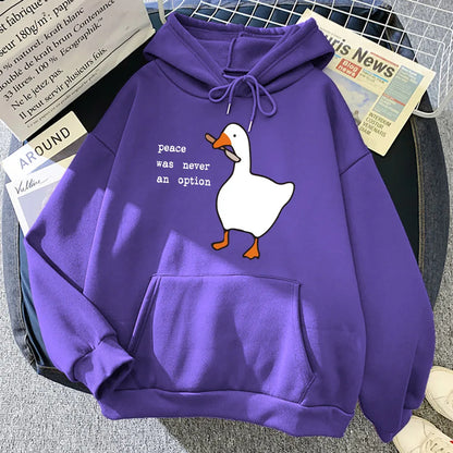 Peace Was Never An Option Goose Printing Hoodies