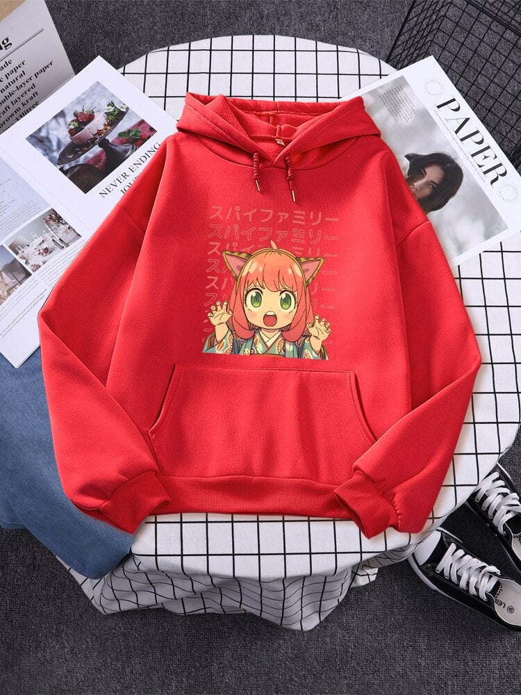 Spy X Family Art Anya Kawaii Print Hoodies