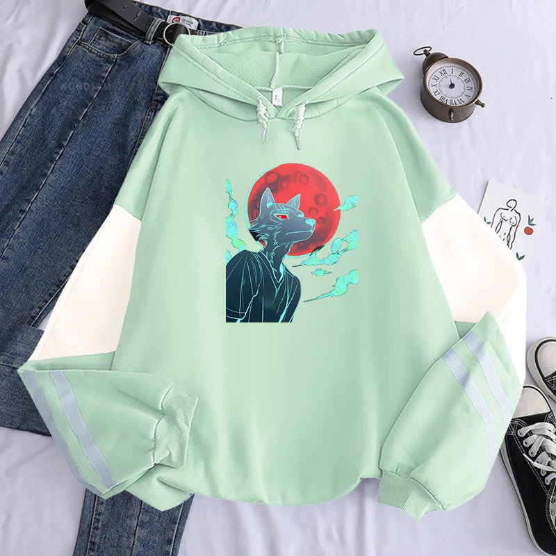 Beastars wolf Anime Harajuku Hoodies