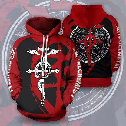 Metal Alchemist Role Playing Clothing 3D Printed Hoodies