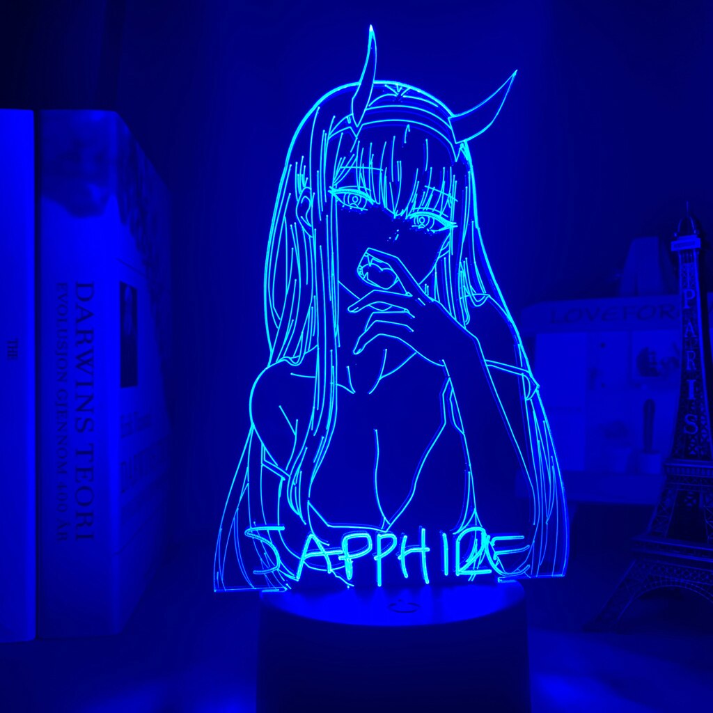 Zero Two Sapphire  Darling In The Franxx 3D Lamp