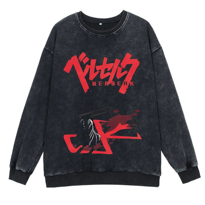 Berserk Retro Washed Sweatshirts