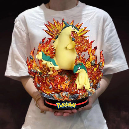 Pokemon Evolution Cyndaquil Battle Model Figure