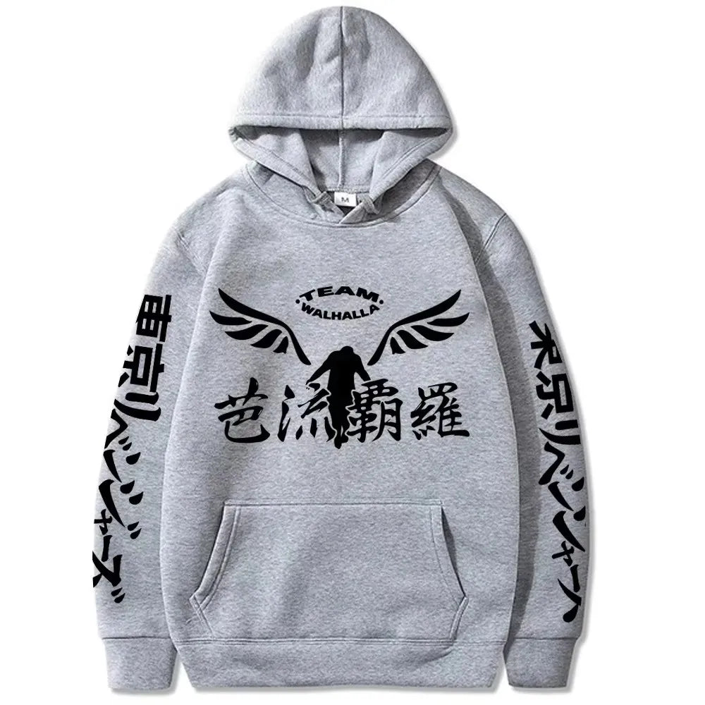 Gambar Valhalla Logo Printed Hoodie