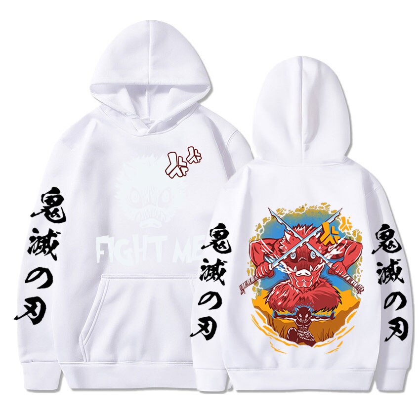 Demon Slayer Funny Boar Head Inosuke Hoodie