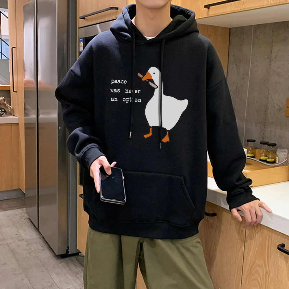 Peace Was Never An Option Goose Printing Hoodies