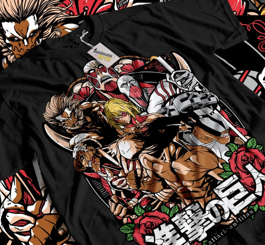 Attack on Titan Eren Annie Titans Shingeki No Kyojin T-shirt