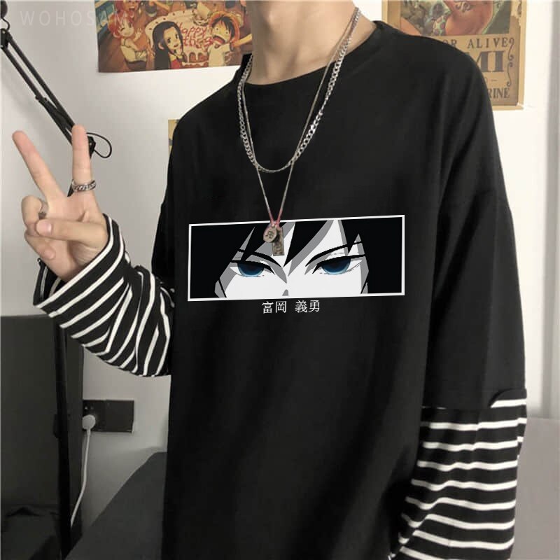 Demon Slayer Giyuu Tomioka Cool Eyes Printed T-Shirt