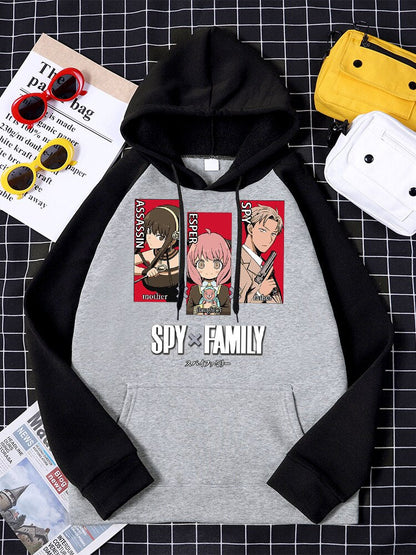 Spy X Family Forger Family Assassin Esper Spy Printed Hooded