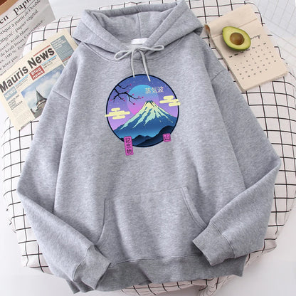 Vaporwave Mount Fuji Memorial Ukiyo E Hoodie