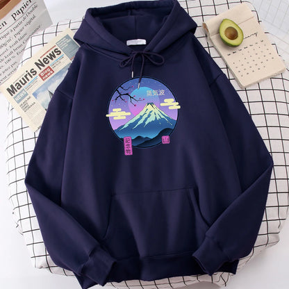 Vaporwave Mount Fuji Memorial Ukiyo E Hoodie