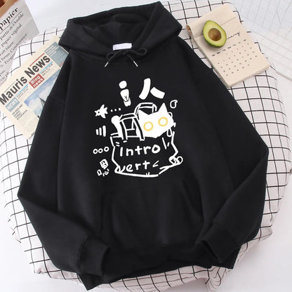 The Black Cat Says It'S A Type I Personality Hoodie