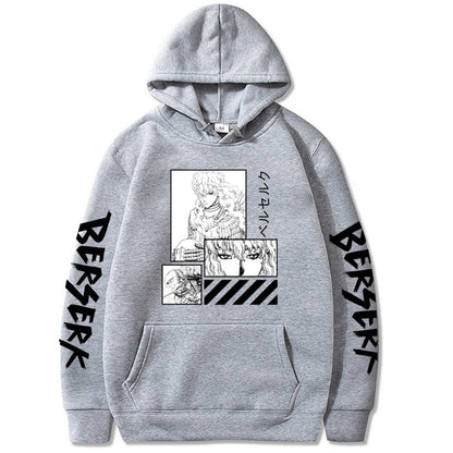 Japanese Harajuku Berserk Anime Print Hoodies