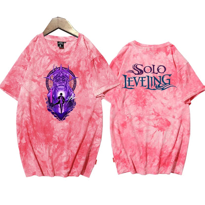 Solo Leveling Statue of God Retro Tie Dye T-Shirt