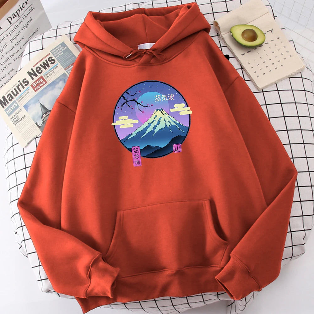 Vaporwave Mount Fuji Memorial Ukiyo E Hoodie