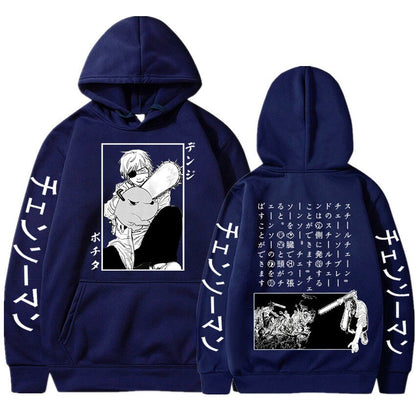 Chainsaw Man Denji Pochita Print Hoodies