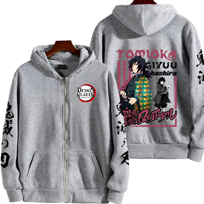 Tomioka Giyuu Demon Slayer Zip Up Hoodie