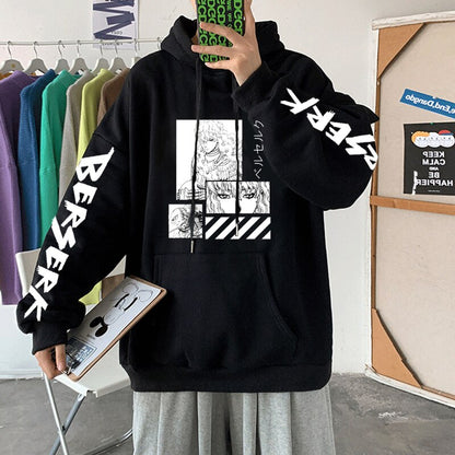 Japanese Harajuku Berserk Anime Print Hoodies